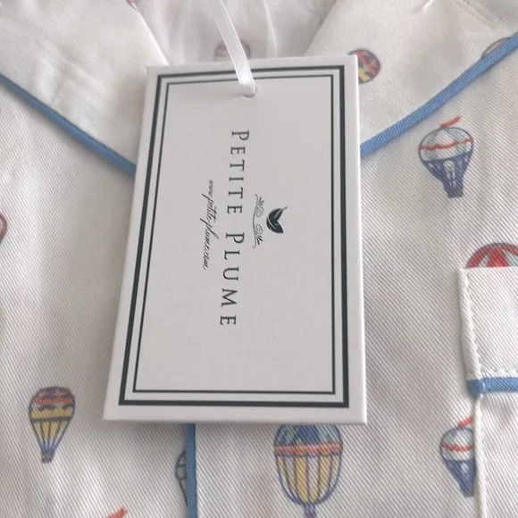 PETITE PLUME Bon Voyage Kids Chemical Free Flame Resistant Pajama Set Size 10 - Picture 8 of 8